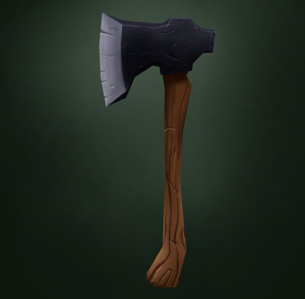 Hand painted iron axe preview image 1